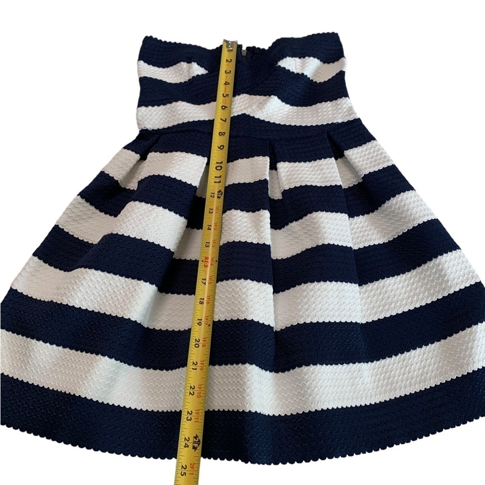Sans Souci White Blue Stripe Dress Size Small - Picture 7 of 16